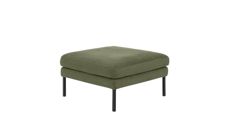 Roomio Hocker NO. 4101 ca. 80x80cm, H. 46 cm in Stoff Feincord olive PG:Feinc. von Roomio
