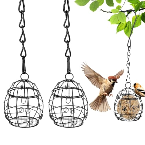 Meisenknödelhalter - Meisenknödel Halter Vogelfutterstation 2 Stück Metall Vogelfutterspender mit S-förmigen Haken Futterspender Vogelfutterstation zum Aufhängen Bird Feeder für Garten Wildvögel Meisenknödelhalter - Meisenknödel Halter Vogelfutterstation 2 Stück Metall Vogelfutterspender mit S-förmigen Haken Futterspender Vogelfutterstation zum Aufhängen Bird Feeder für Garten Wildvögel von Roontin