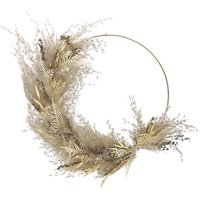 Großer Blumenkranz Türkranz | Flower Hoop Trockenblumen-Kranz Natur & Gold 25 cm Großer Blumenkranz Türkranz | Flower Hoop Trockenblumen-Kranz Natur & Gold 25 cm von RoosGiftShop