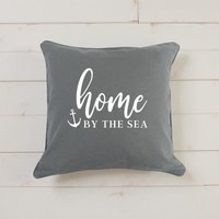 Home By The Sea | Kissen Maritimer Kissenbezug 40 X40 cm Baumwolle Skandi Design Hygge Boho Deko Kissenhülle von RoosGiftShop
