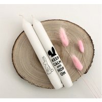 Osterkerzen Mit Botschaft | Drei Stabkerzen Schwarz Weiß Inkl. Grußkarten Geschenk Set Keep Calm & Hop On Osterkerzen Mit Botschaft | Drei Stabkerzen Schwarz Weiß Inkl. Grußkarten Geschenk Set Keep Calm & Hop On von RoosGiftShop