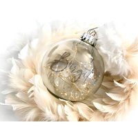 Personalisierte Weihnachtskugel Aus Glas | Gefüllt Mit Trockenblumen Boho-Kugel 10 cm Namen Personalisierte Weihnachtskugel Aus Glas | Gefüllt Mit Trockenblumen Boho-Kugel 10 cm Namen von RoosGiftShop
