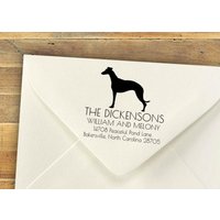 Individuell Angefertigter Hund Stempel Selbstfärbender Stempel, Absenderadresse von RoostPaperie