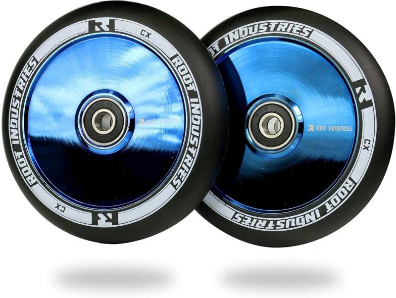 Root Industries Stuntscooter 2 x Root Industries Air Stunt-Scooter Rolle 110mm Blauchrom/PU Schwarz von Root Industries