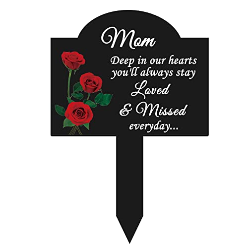 Roowest Grabdekoration, Acryl, Gedenkpfahl, Marker, Trauer, Garten, Schild, wasserdicht, Gedenkgeschenk, für Friedhof, Grabstätte, Outdoor, Hof (Mutter) von Roowest