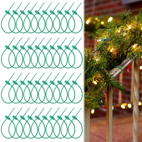 Roowest 100 Stück Weihnachtsgirlande für Geländer grün Weihnachten Silikon Reißverschluss Twist Tie Dekorative Wiederverwendbare Verstellbare Kabelschnur Schlangenband für Geländer Kranz Handwerk Roowest 100 Stück Weihnachtsgirlande für Geländer grün Weihnachten Silikon Reißverschluss Twist Tie Dekorative Wiederverwendbare Verstellbare Kabelschnur Schlangenband für Geländer Kranz Handwerk von Roowest