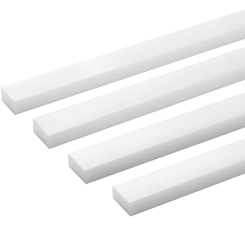 Roowest UHMW Präzisionsgefräste Stange für Vorrichtungen, Kreuzschnittschlitten für Tischsägenschlitten oder Gehrungsschlitze (Größe 1,9 cm x 1,9 cm), Gehrungsstabschieber, Tischsägelehre, Stange für von Roowest