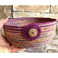 Großer Vintage Vibes Swirl Korb Großer Vintage Vibes Swirl Korb von RopeBowlsbyAmyB