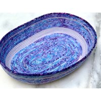 Lavendel Himmel Oval Seil Korb von RopeBowlsbyAmyB