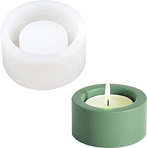 Kerzenhalter form Kerzenleuchter,Concrete Silicone Mould DIY Cement Candle Holder Making Tools, Epoxy Resin Round Chandelier DIY Table Decorations Ornaments for Living Room von Ropniik