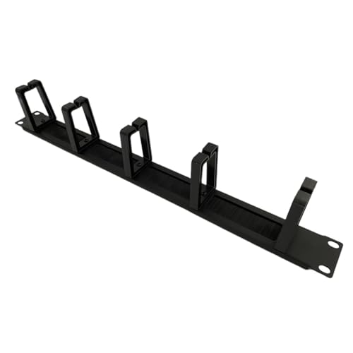 Rordigo 1U Rackschränke mit 19 Zoll (48,3 cm), Netzwerk Organizer für Kabelmanagement, abnehmbarer Kabelmanager mit fünf Ringen von Rordigo