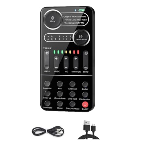 Rordigo K9-Stimmenverzerrer-Live-Soundkarte 12 Elektrische Töne Mikrofon-Live-Sendung Soundkarte für Mobiltelefon Computer PC Ersatzteile Zubehör von Rordigo