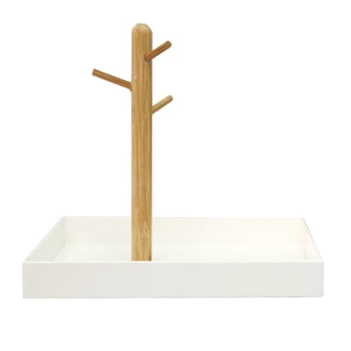 Rordigo Schlüsselablage für den Eingangstisch, Organizer mit 3 Ebenen aus Holz für Schlüssel, Armbänder, Uhren, Schmuck, Telefon B von Rordigo