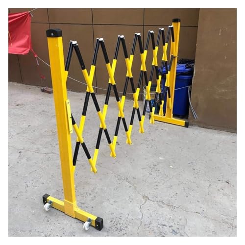 Ausziehbares Barrikadentor Aus Metall, Einziehbarer Verkehrszaun for den Außenbereich, einziehbare Barrieren zur Kontrolle von Menschenmengen, tragbares Sicherheitsbarrierentor(1.2x2.5m) von RoroCove