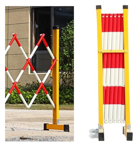 Ausziehbares Barrikadentor Aus Metall, Einziehbarer Verkehrszaun mit Riemenscheibe Mobiles Sicherheitsbarrierentor Industrielle Frp-Isolierungsbarrikade(1.2x4m) von RoroCove