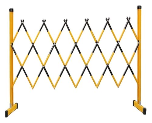 Ausziehbares Barrikadentor Aus Metall, Erweiterbares Absperrtor Industrielle erweiterbare Metallbarrikade Einziehbarer Verkehrszaun(Yellow Black,1.2x2.5m) von RoroCove