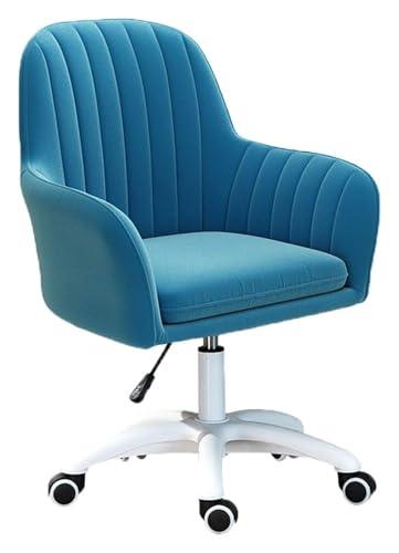 RoroCove Bürostuhl,Computerstuhl, Arbeitszimmer-Drehstuhl Ergonomischer Bürostuhl Samtgepolsterter Computerstuhl(Dark Blue) von RoroCove
