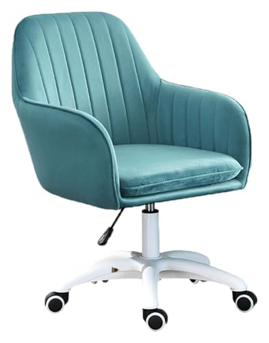 RoroCove Bürostuhl,Computerstuhl, Arbeitszimmer-Drehstuhl Ergonomischer Bürostuhl Samtgepolsterter Computerstuhl(Lake Blue) von RoroCove