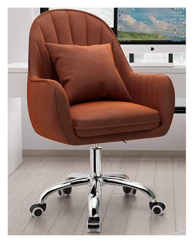 RoroCove Bürostuhl,Computerstuhl, Bürostuhl Gaming-Stuhl Computerstuhl Höhenverstellbarer Drehstuhl Moderner Stuhl mit mittlerer Rückenlehne(Brown) von RoroCove