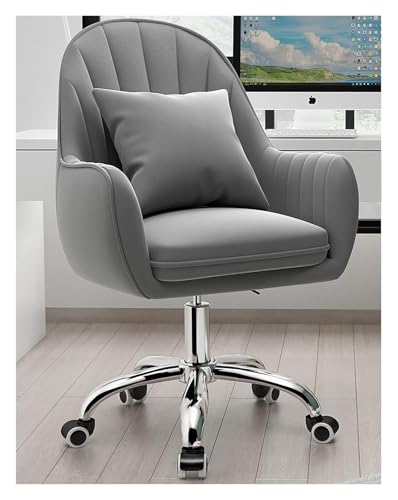 RoroCove Bürostuhl,Computerstuhl, Bürostuhl Gaming-Stuhl Computerstuhl Höhenverstellbarer Drehstuhl Moderner Stuhl mit mittlerer Rückenlehne(Grey) von RoroCove