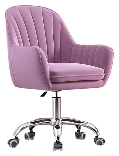 RoroCove Bürostuhl,Computerstuhl, Drehbarer Schreibtischstuhl, moderner Drehstuhl, Computer-Arbeitsstuhl, Bürostuhl mit Samtpolsterung(Purple) von RoroCove