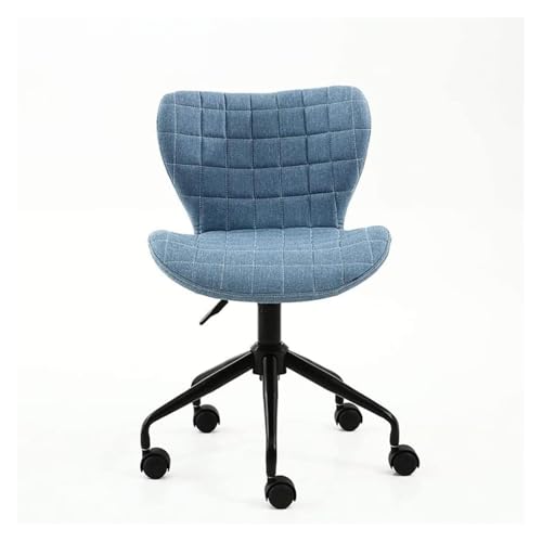 RoroCove Bürostuhl,Computerstuhl, Home Arbeitsstuhl Bürostuhl Stoff Freizeitstuhl Bürodrehstuhl Armloses Kissen Sitz(Light Blue) von RoroCove