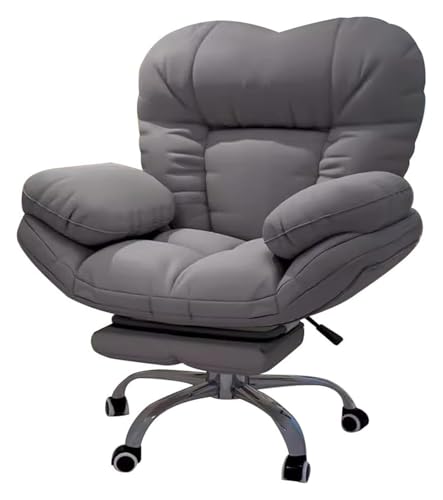 RoroCove Bürostuhl,Computerstuhl, Liegestuhl Home Office Schreibtischstühle Spiel Rückenlehne Lift Lazy Sofa for Wohnzimmer Gaming-Stühle(Gray B with Footrest) von RoroCove
