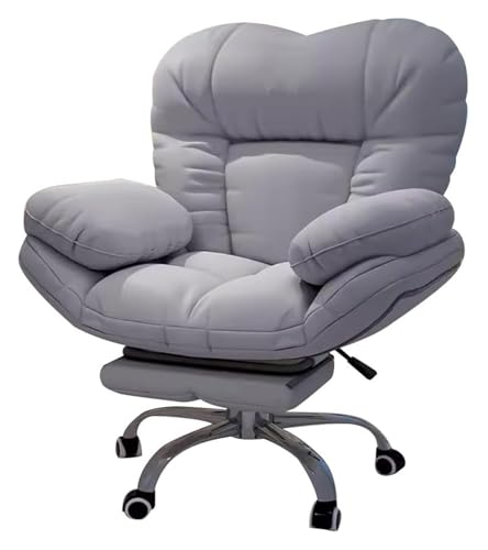 RoroCove Bürostuhl,Computerstuhl, Liegestuhl Home Office Schreibtischstühle Spiel Rückenlehne Lift Lazy Sofa for Wohnzimmer Gaming-Stühle(Gray a with Footrest) von RoroCove