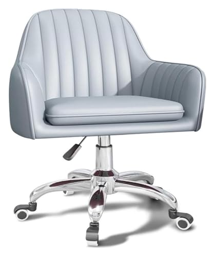 RoroCove Bürostuhl,Computerstuhl, Stuhl Home-Office-Stuhl Gepolsterter Drehstuhl Computer-Arbeitsstuhl Verstellbarer Schreibtischstuhl mit Lenkrollen(Light Grey) von RoroCove