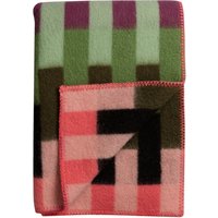 Røros Tweed - Åsmund Bold Wolldecke 200 x 135 cm, pink / grün von Roros Tweed
