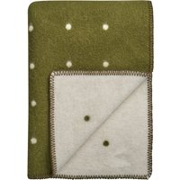 Røros Tweed - Pastille Wolldecke 200 x 135 cm, green moss von Roros Tweed