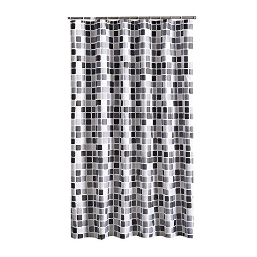 Rosa Schleife Duschvorhang 200x220 cm (BxH), Anti-Schimmel Anti-Bakteriell Wasserabweisender Shower Curtains Liner weichem Polyestergewebe Bath Curtains Vorhang aus Schöne Muster für Badezimmer WC von Rosa Schleife