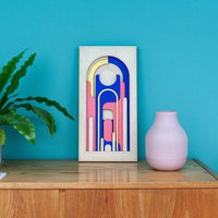 Wall Art Laser Cut - Neoromans No4 Handmade Multilayer Wooden Sculpture Wandbild Holzbild Farbenfrohe Wandkunst Wall Art Laser Cut - Neoromans No4 Handmade Multilayer Wooden Sculpture Wandbild Holzbild Farbenfrohe Wandkunst von RosaRauscher