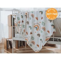 Personalisierte Regenbogen Babydecke Individuelle Name Fleece-Decke Personalisierte Regenbogen Babydecke Individuelle Name Fleece-Decke von Rosanbella