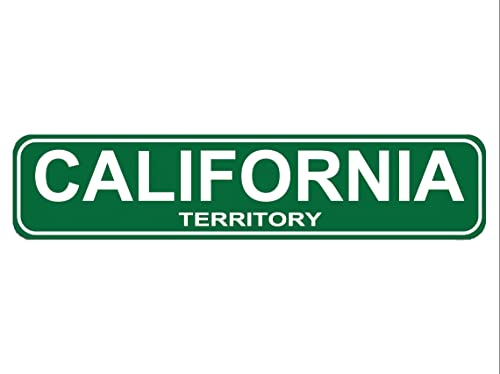 California Territory Straßenschild, hochwertiges Metallschild, California Territory Schild, Neuheit Schild für Bauernhaus, Garage, Wanddekoration, Blechschild, 40,6 x 10,2 cm von Roscan