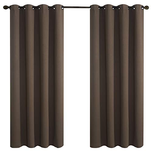 Rose Home Fashion Verdunkelungsvorhänge mit Ösen, 2 Stück, für Schlafzimmer und Wohnzimmer, Höhe 175 cm, Breite 140 cm, Taupe von Rose Home Fashion