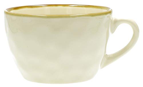 CONCERTO AVORIO ivory Frühstückstasse 420 ml vintage retro Landhausstile Tasse Kaffeebecher Kaffeetasse italienisch Steinzeug von Rose e Tulipani