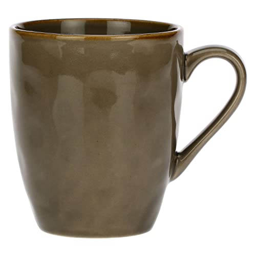 CONCERTO GRIGIO Vintage Becher im Landhausstil 430ml Kaffeetasse italienisch Steinzeug Tasse Kaffeebecher von Rose e Tulipani