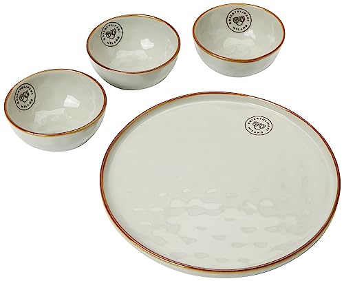 Rose&Tulipani Concerto Pearl Grey Vorspeisen-Set 4-teilig von ROSE & TULIPANI MILANO