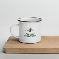 Forever Evergreen Emaille Tasse, Outdoor, Natur Liebhaber Camping Pacific Nordwest, Western Forever Evergreen Emaille Tasse, Outdoor, Natur Liebhaber Camping Pacific Nordwest, Western von RoseAndMagnolia