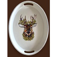 Tablett Vintage von RoseArtsDesigns