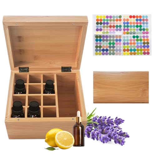 RoseFlower Bambus Ätherisches Öl Organisator Behälter Duftöle Display Ständer, 13 Löcher Aufbewahrungsboxen Raumdüftezubehör Koffer für Nagellack, Duftöle, Kosmetik, Duftöldiffusoren und Lippenstift RoseFlower Bambus Ätherisches Öl Organisator Behälter Duftöle Display Ständer, 13 Löcher Aufbewahrungsboxen Raumdüftezubehör Koffer für Nagellack, Duftöle, Kosmetik, Duftöldiffusoren und Lippenstift von RoseFlower