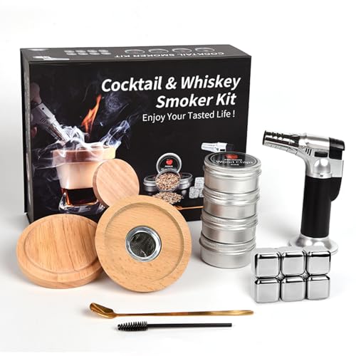 RoseFlower Cocktail Smoker Set, Nostalgie Smoker Set für Whiskey, Getränke, Bourbon, Steak, Fisch und Käse – Infundierter Rauch für Getränk und Essen –Haus/Garten/Grill - Vatertagsgeschenk #1 von RoseFlower