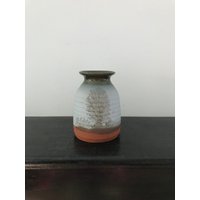 studio Keramik Vase Bäume Vintage Handarbeit von RoseInTheValleyStore
