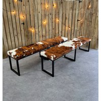 Rindslederbank/- 180 cm Oder 155 Breit Stahlgestell Und Polsterung Aus Echtem Rindsleder Handarbeit Rgbl von RoseMayeDecor