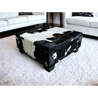 Rindsleder Ottomane | Schwarz Und Weiß Patchwork Fußschemel Handgemacht - Kostenloser Versand Fo Rindsleder Ottomane | Schwarz Und Weiß Patchwork Fußschemel Handgemacht - Kostenloser Versand Fo von RoseMayeDecor
