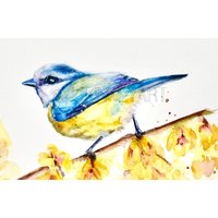 Frühlingsvogel Aquarell Kunstdruck von RosePinkArtShop