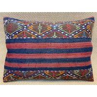 18x20 Kelim Kissenbezug Gestreiftes Kissen Vintage Sofakissen Wolle Boho Dekor Couchkissen Hülle von RoseSeasonPillow