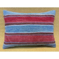 18x24 Baumwolle Kelim Kissenbezug Sofa Decke Kissen Boho Vintage Wolle Bauernhaus Dekoration Handgemacht von RoseSeasonPillow