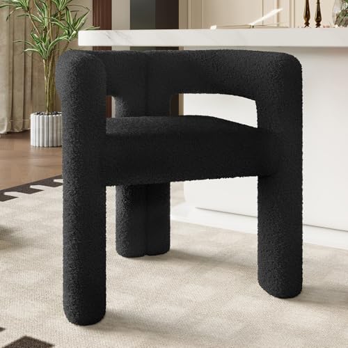 Ergonomischer Sessel mit Premium Teddy Flor, Einzigartiges Design, vielseitig einsetzbar Moderner Allrounder-Sessel Robust, stylisch & blitzschnell montiert (Schwarz) von Rosebibi